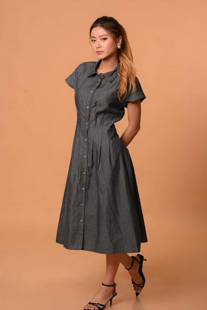 No-Repeat Denim Dress