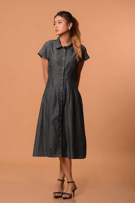 No-Repeat Denim Dress